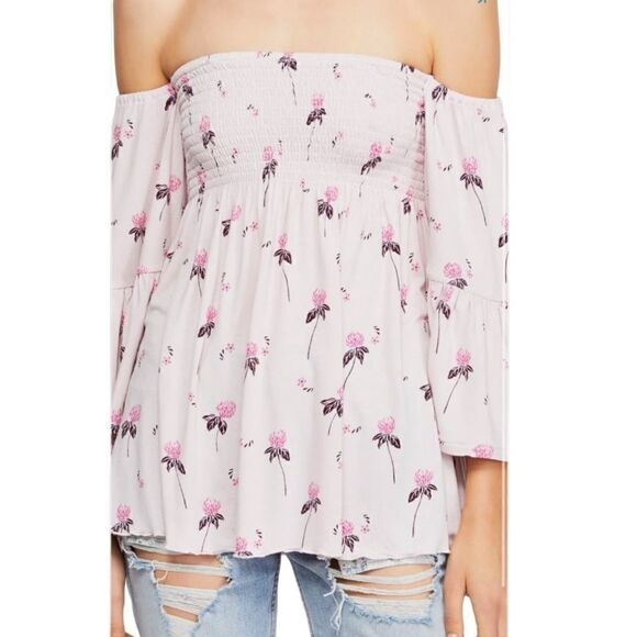 Free People Lana Off The Shoulder Floral Tunic XS - Picture 1 of 15